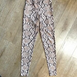 Onzie Flow Snake Print High Waist Leggings Full Length Yoga Pants - Size Small